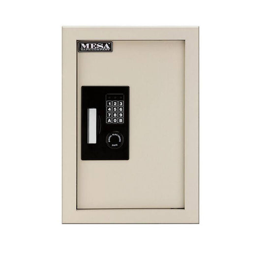 0.3-0.7 cu. ft. All Steel Adjustable Wall Safe with Electronic Lock, Cream